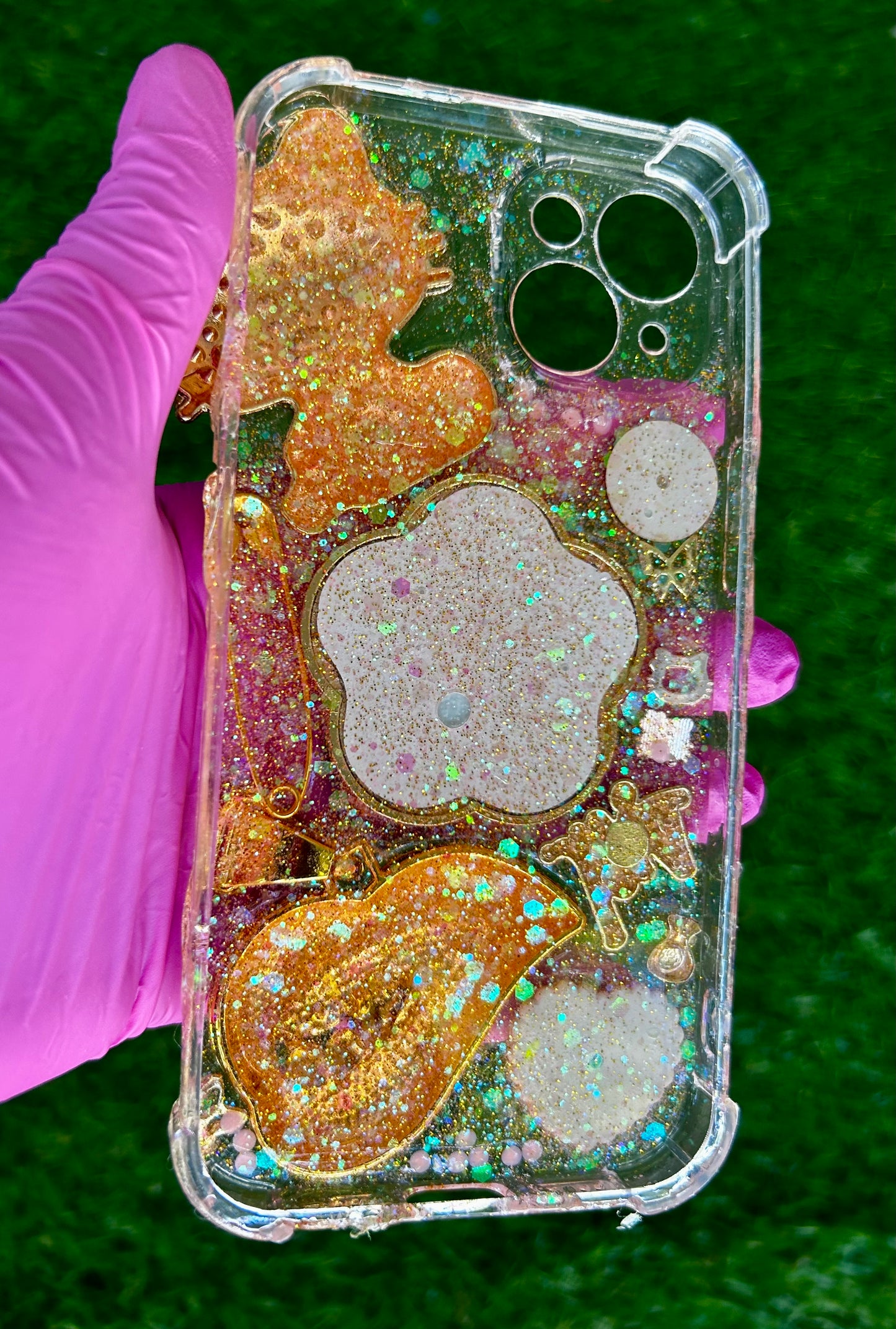Luxury Bedazzled Junk Case (Gold Kitty)