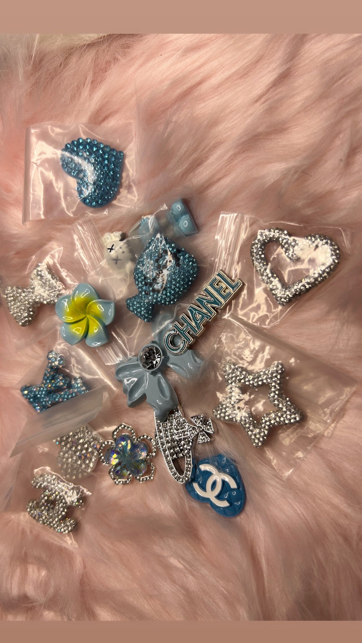 Blue & Silver Luxury Charm Bundle (15 Pieces)
