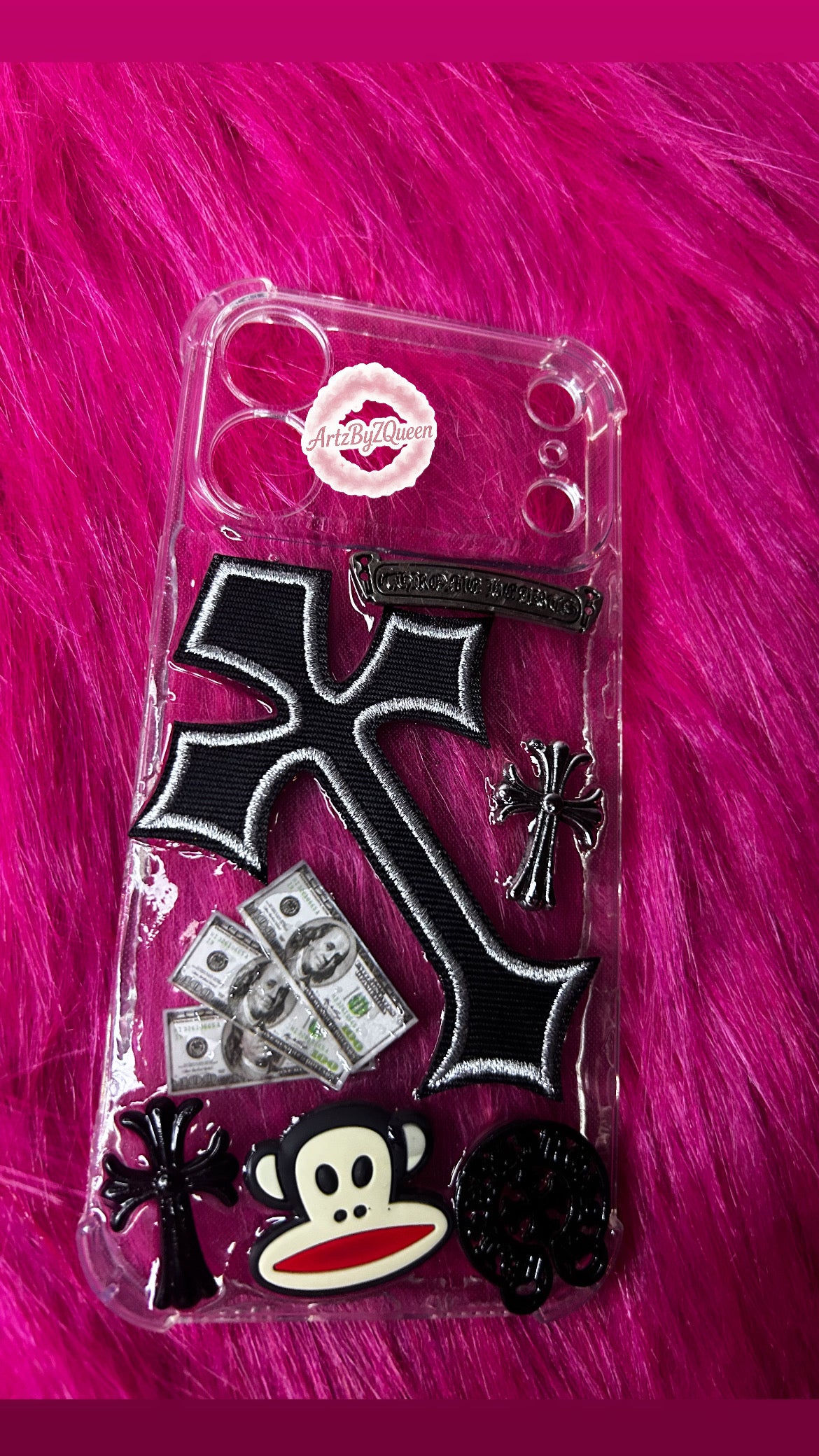 Black Cross iPhone 17 Pro Max Case