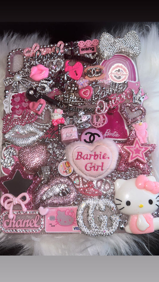 💗 Barbie Girl Freestyle Bedazzled iPad Case – Ready To Ship 💎✨
