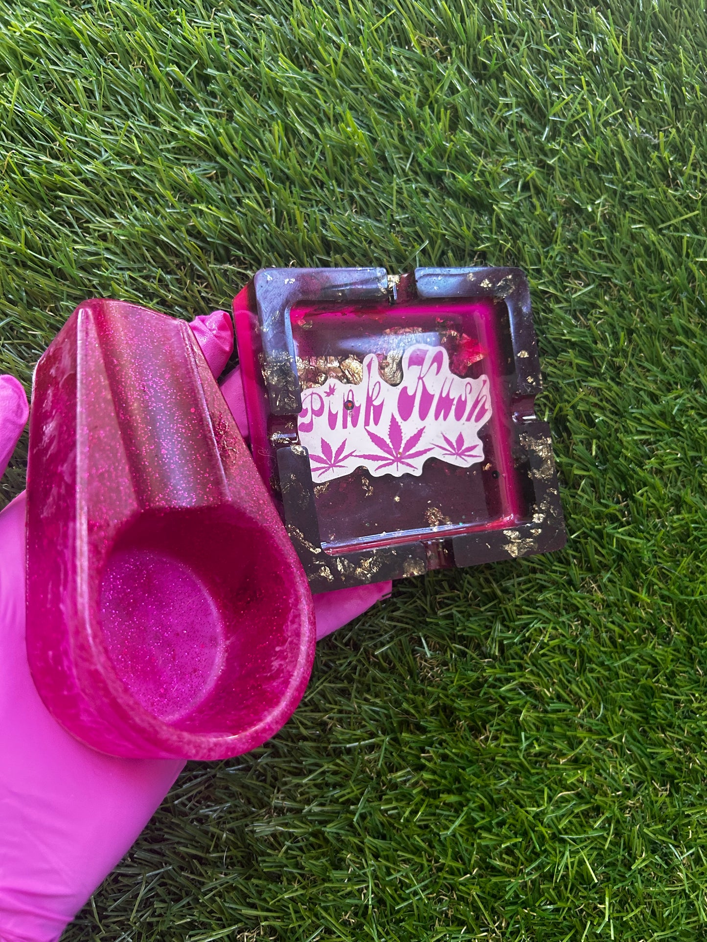 “Pink Kush” Small Tray + Gar Holder