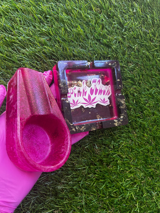 “Pink Kush” Small Tray + Gar Holder