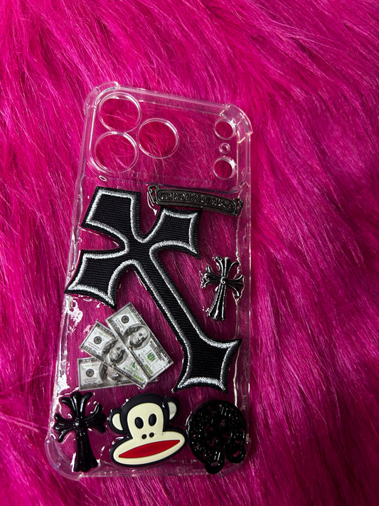 Black Cross iPhone 17 Pro Max Case