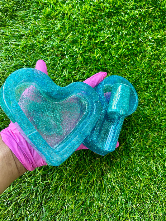 Sparkly Heart Tray + Gar Holder Set