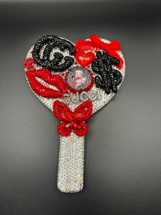 Handmade Bedazzled Heart Mirror ✨❤️