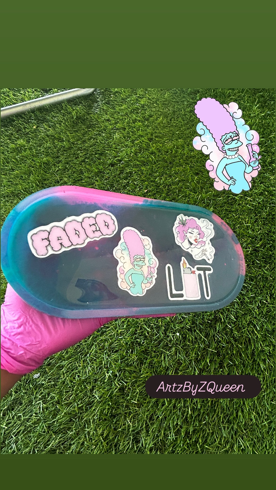 Faded Small Tray